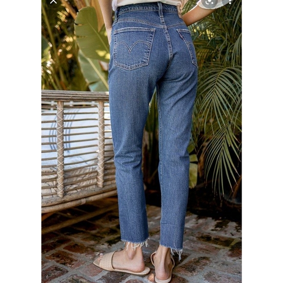 Levi's 501 High Rise Waisted Skinny Jeans Blue - Picture 7 of 9